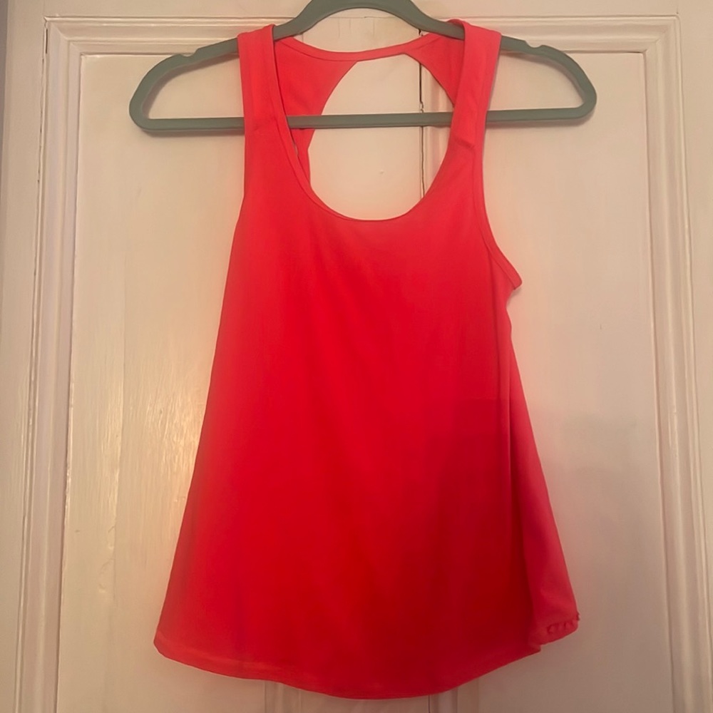 Bright pink athletic tank top